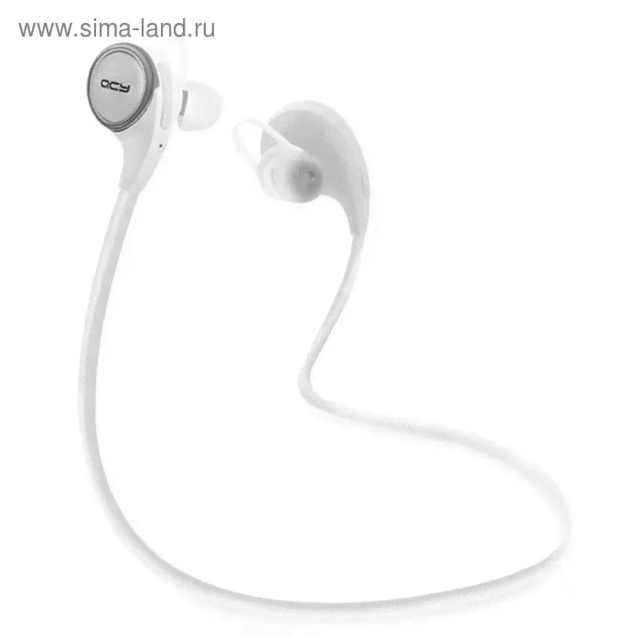 Гарнитура QCY QY8, Bluetooth, вкладыши вакуумные, белая
