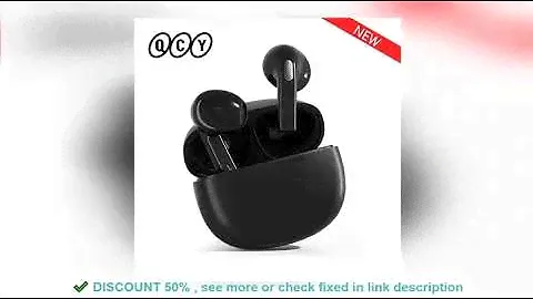 ✔️NEW QCY T20 Bluetooth 5.3 TWS Wireless Earphones 68ms Low Latency Earb