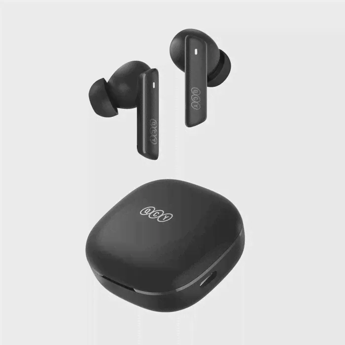 Наушники (вкладыши) с микрофн. QCY HT05 MeloBuds ANC (BH21HT05A) Black (Bluetooth 5.2, TWS, кейс, Type-C)