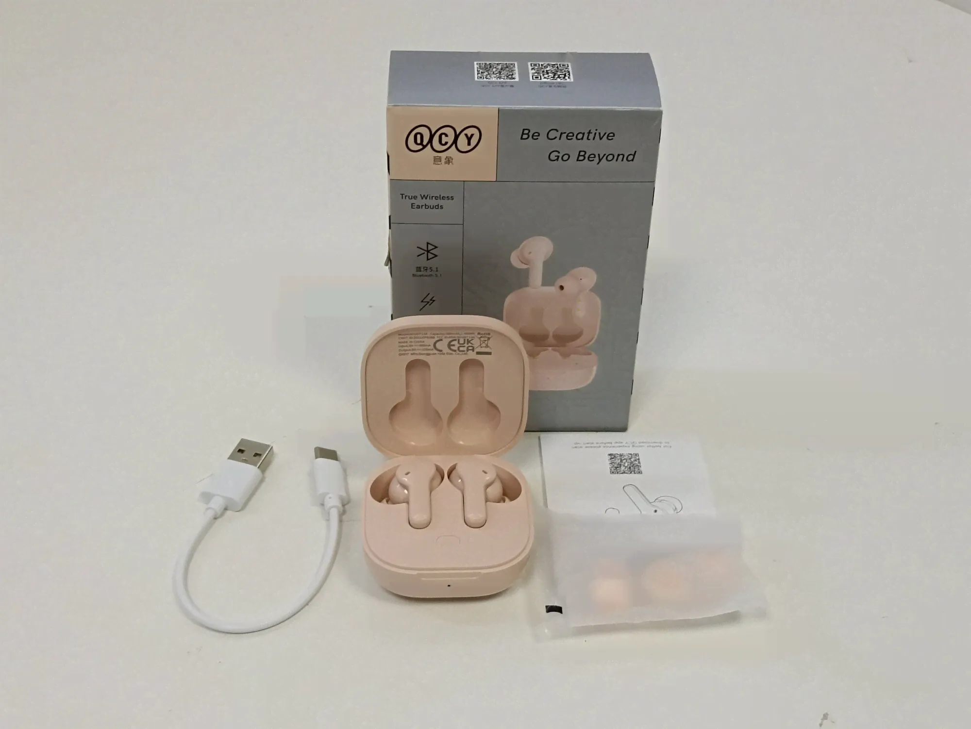 QCY Беспроводные наушники QCY T13 Pink (BH20T13A) наушники-4