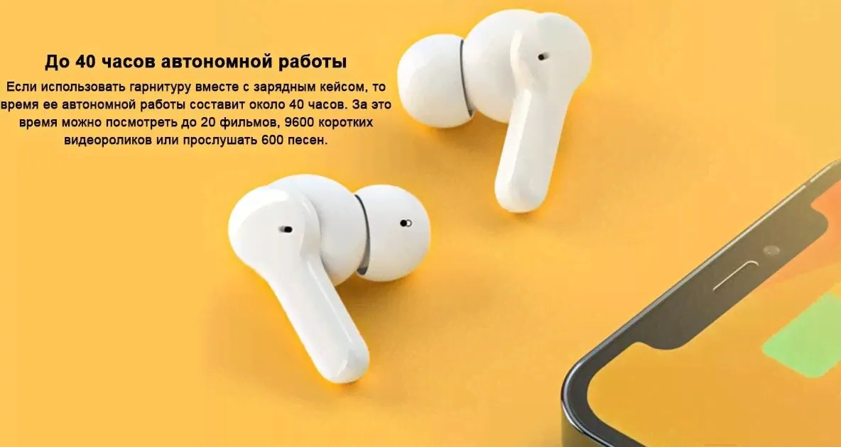 QCY Беспроводные наушники QCY T13, белый наушники-4