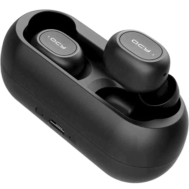 Беспроводные Bluetooth наушники QCY Т1С (Black/Черный)-1