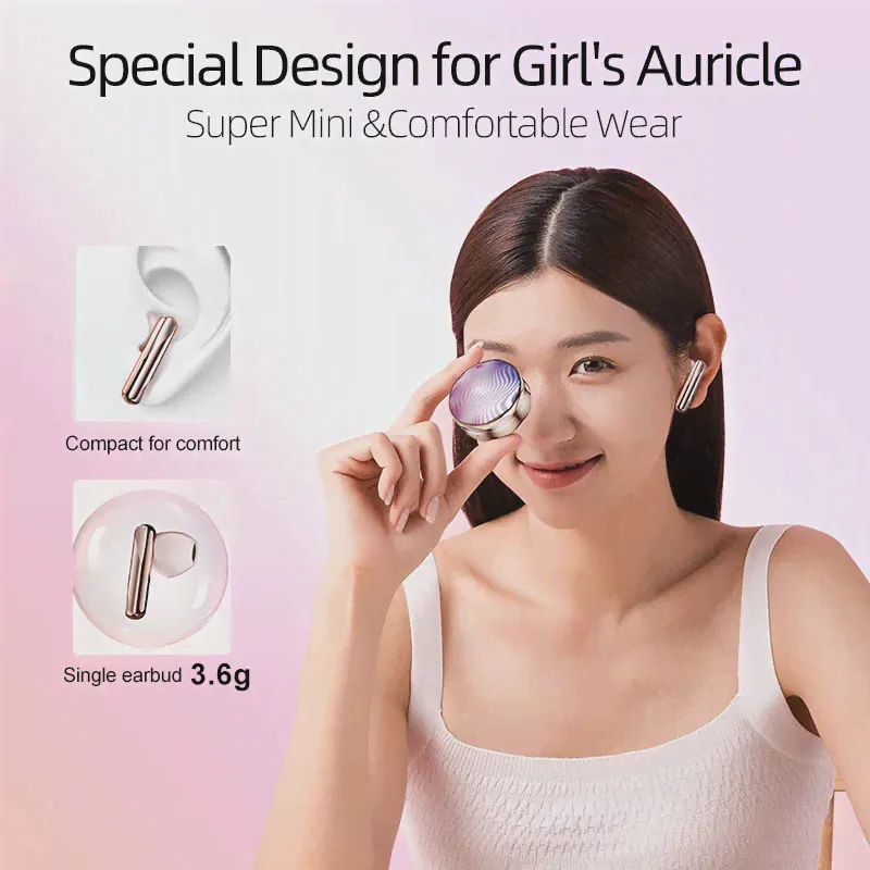 Новинка QCY T21 наушники FairyBuds Bluetooth 5,3 наушники 68ms низкая задержка гарнитура один-tap-to-Photo TWS наушники подарочная упаковка (art.: 3920befb8d491)