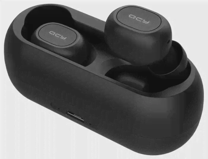 Наушники беспроводные True Wireless QCY T1, черные - купить с логотипом на заказ в Москве и СПб | Иллан Гифтс