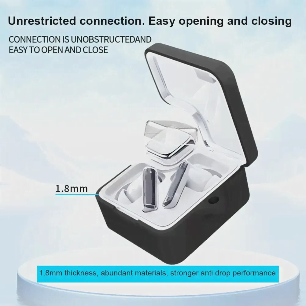 QCY MeloBuds Neo Беспроводные наушники Bluetooth 5,3 Светодиодные наушники с двойным подключением Прозрачные наушники с цифровым дисплеем R4S4 (art.: 3920c90ae51ff)-1