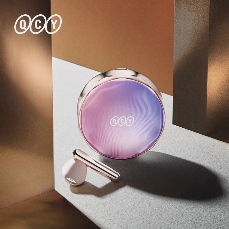 Qcy T21 Fairybuds Ушники Bluetooth 5.3 наушники 68 мс низкодержание гарнитуры штриховой контроль TWS Learbud Shutter Shutter Gift Girl Gift-0